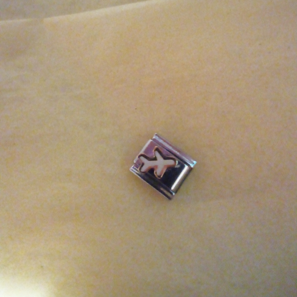 Italian Firenze Airplane Bracelet Link